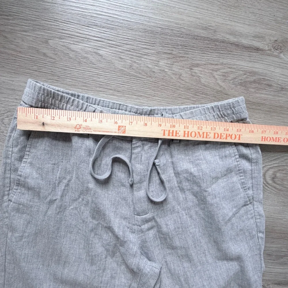 Banana Republic Mens Athletic Fit Linen Blend Pants Grey 32x30 Minimalist